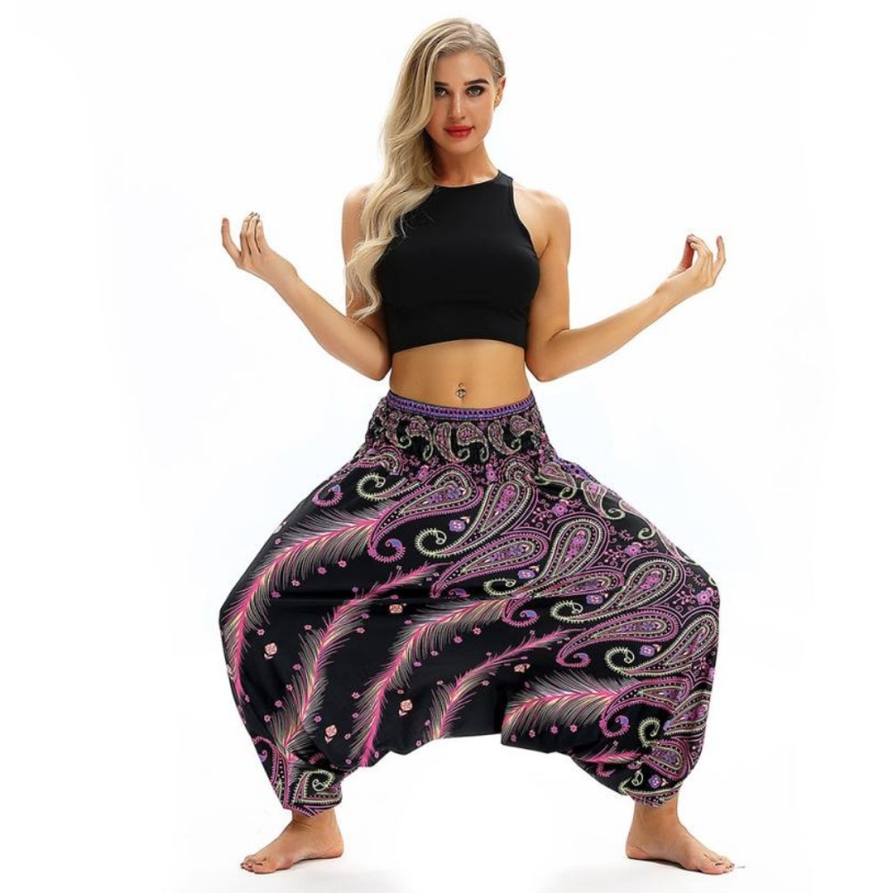 Women's High Waist Sport Yoga Pants Loose Trousers
